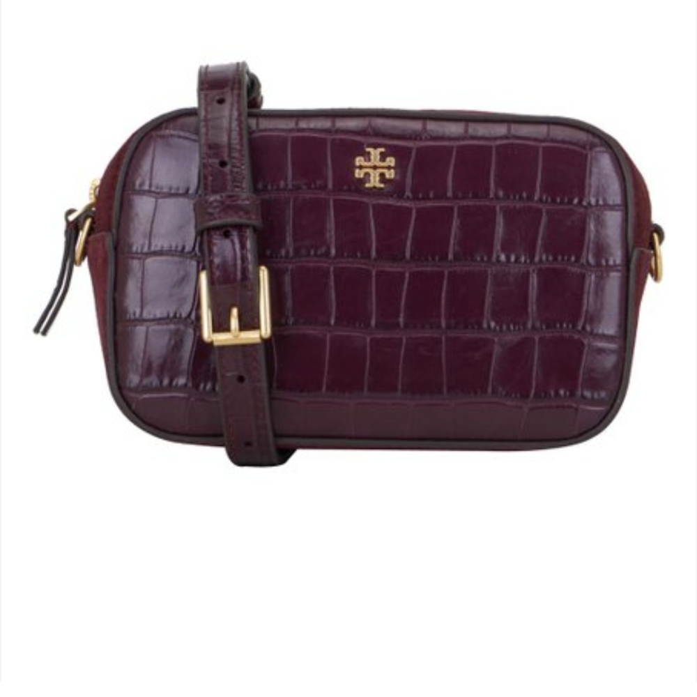 Tory Burch Blake Embossed Leather + Suede Camera Bag + Dust + Gift Bag Nwt❤️ - Picture 6 of 8